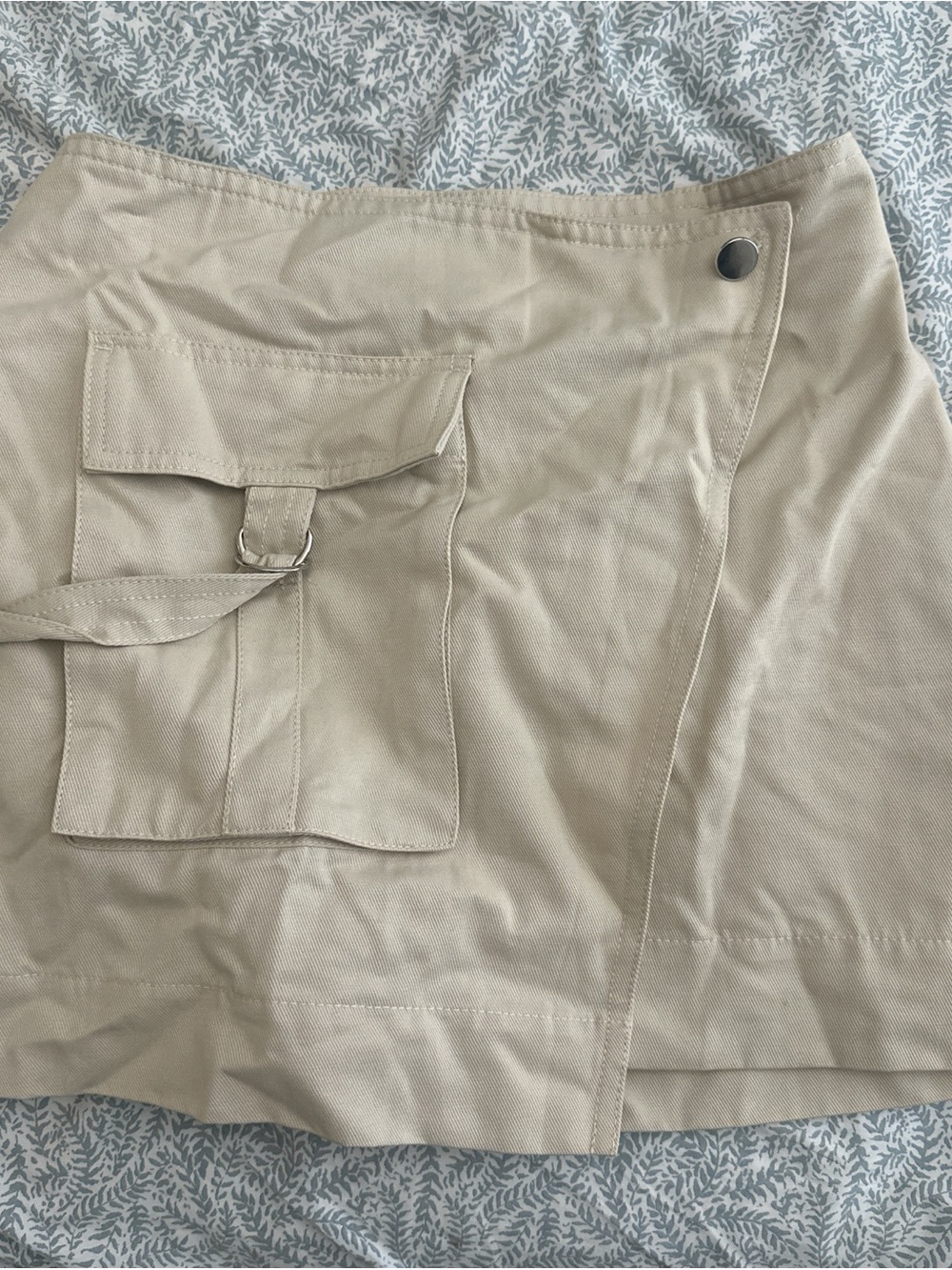 H&M Beige Cargo Pocket Mini Skirt